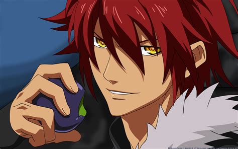 anime guy with red hair|anime boy red hair dark green eyes.